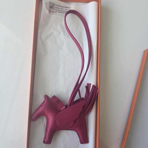 Hermes Accessories - Hermes Rodeo Pegase PM Charm Framboise Pink Monochrome NWT